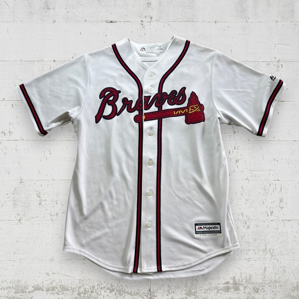 Majestic CoolBase Atlanta Braves Freddie Freeman Home Jersey White Sz M